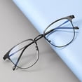 thumbnail image 2 of fastboy Blue Light Blocking Glasses Clear Lens Metal Frame for Sleep Better Black, 2 of 8