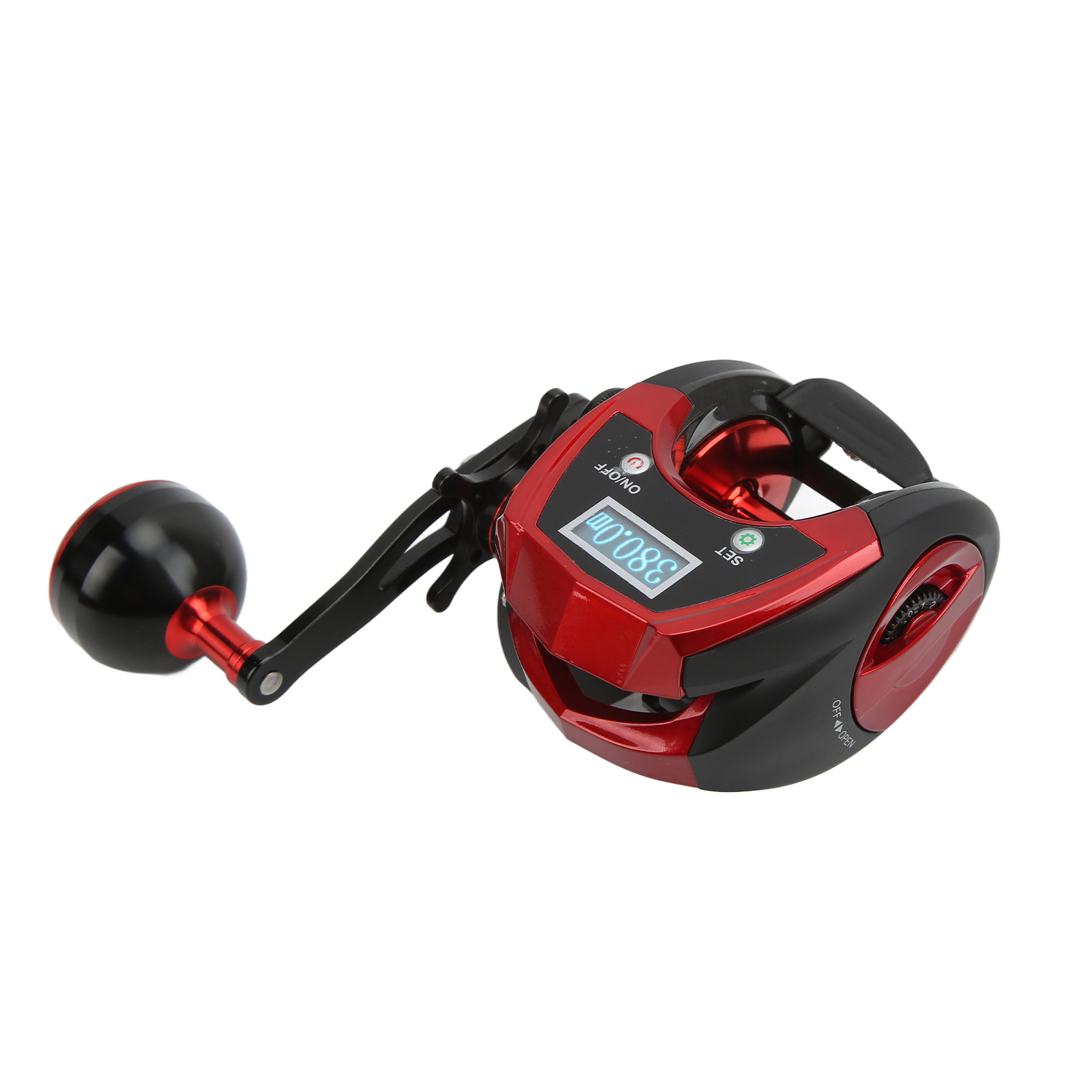 6.4:1 Baitcasting Reel, Lightweight Waterproof Large Capacity Metal Wire Cup Digital Display Baitcasting Reel With Storage Bag For Night Fishing Right Hand