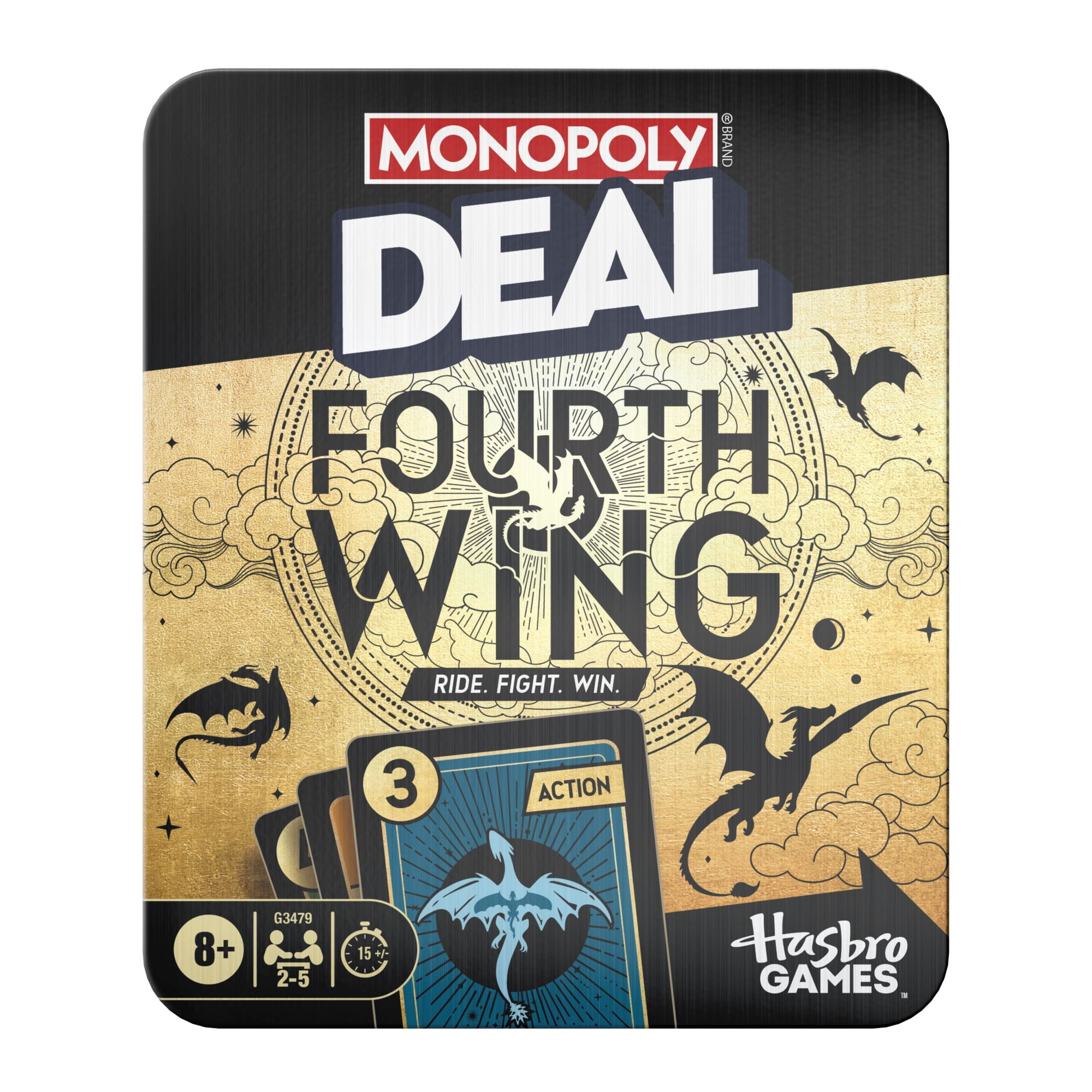 Monopoly Deal Fourth Wing Game, Officially Licensed Card Game Inspired by the Empyrean Series