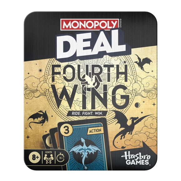 Monopoly Deal Fourth Wing Game, Officially Licensed Card Game Inspired by the Empyrean Series