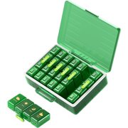 Weekly Pill Organizer Times a Day Large Compartments Pill Box x day Medicine Organizer Pill Case for Pills/Vitamins/Fish Oils/Medication/Supplements ()