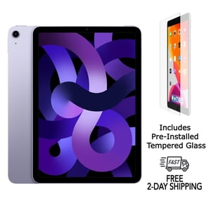 Rénovés Apple iPad Air 5 A2588 (WiFi) 64GB pourpre (classe A) avec verre trempé pré-isolé