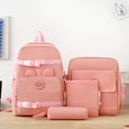 thumbnail image 5 of Canvas Backpack Set for School & College | 4-Piece Large Capacity | Includes Shoulder Bag, Pencil Case, Tutoring Bag | Ergonomic Design, Durable Zipper, Breathable Material | Fits Laptop & Books |, 5 of 5