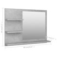 thumbnail image 3 of vidaXL Bathroom Mirror Concrete Grey 60x10.5x45 cm Engineered Wood, 3 of 3
