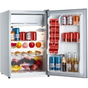 YUSAZENS ABS 1-Door Compact Refrigerator, 122L Mini Fridge for Home Dorm Office Apartment Small Space Cooling Gray