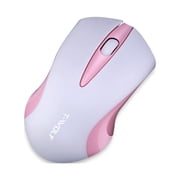 T-WOLF T-WOLF Q2 2.4G Wireless Ergonomic Mouse with 3 Buttons, 1200DPI for Laptop, Desktop, and Gaming, Pure White