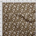 thumbnail image 3 of oneOone Rayon Brown Fabric Florals Sewing Material Print Fabric By The Yard 56 Inch Wide, 3 of 4