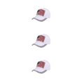 thumbnail image 2 of Decodeary Fashionable Baseball Cap Adjustable And Sun Defended Multi-colors Hat White 3Set, 2 of 6