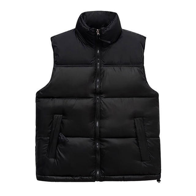 FAIWAD Gilet Matelassé Sans Manches pour Femme Grande Taille à Col Montant, Rembourré, avec Fermeture Éclair, Vestes avec Poches