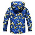 thumbnail image 2 of AAMILIFE Boys Waterproof Fleece Lined Jacket Color Block Windbreaker Hooded Coat, 2 of 4