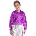 thumbnail image 3 of Doomiva Ensemble de Performance Jazz Moderne pour Garçons et Filles Vêtements de Danse de Rue Hip Hop 2 Pcs Violet 14, 3 of 5