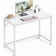 SONGMICS HOME Computer Desk, Office Work Desk, 19.7 x 39.4 x 29.9 Inches, for Study, Bedroom, Home Office, Living Room, Maple White and Cloud White