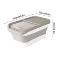 thumbnail image 4 of Qonioi Airtight Dog Food Storage Container, Large 12-15 Kg Capacity Foldable Food Bin With Wheels, Hinged Lid Pet Food Dispenser For Dry Kibble Rice Cereals Kitchen Pantry, 4 of 6