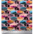 thumbnail image 3 of Soimoi Rayon Fabric Floral & Geometric Patchwork Print Fabric by the Yard 56 Inch Wide, 3 of 3
