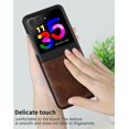 thumbnail image 4 of for Moto Razr Plus 2023 Case, Moto Razr + 2023 Leather Case, Slim Folio Flip Cover PU Leather Hard PC Plastic, 4 of 5