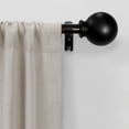 thumbnail image 2 of Mainstays 1/2” Matte Black Ball Adjustable Curtain Rod, 48”-84”, 2 of 4