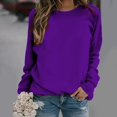 thumbnail image 2 of Sweat-shirts Décontractés à Col Rond à Manches Longues Coupe Ample Pull-Overs Doux Automne Vêtements de Mode, 2 of 5