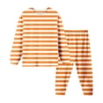 thumbnail image 1 of WEIYLL Pyjamas pour Enfants Filles Col Rond Manches Longues Rayé Pantalon Long Tissu Doux Confortable Vêtements pour Bébé 2 Pcs, 1 of 2