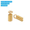 thumbnail image 4 of Unique Bargains Cord End Caps, 100Pcs 3x7mm Metal Spring Coil End Tips Crimp Terminators Caps Rose Gold, 4 of 5
