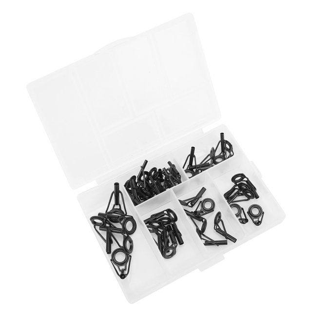 Guide en Céramique, Guide de Canne à Pêche 40pcs / Boîte en Acier Inoxydable Durable pour la Pêche en Mer