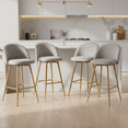 thumbnail image 1 of Homy Casa Modern Set of 4 Swivel Bar Stool, Comfortable 360 Degree Upholstered Seat, Stylish Fabric with Metal Legs, 1 of 10