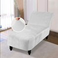 thumbnail image 3 of 2024 Velvet Armless Chaise Lounge Slipcover Stretch Sofa Slip Cover Furniture Protector, 3 of 8