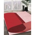 thumbnail image 3 of Ahgly Company Tapis d'Intérieur Lavable à la Machine, Carré, Transitionnel, Pastel Rose, Tapis de Zone, 8 Pieds Carré, 3 of 7