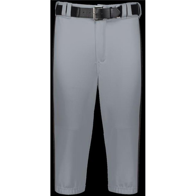 Adult Piped Diamond Series Knicker 2.0 Pant, Baseball Gray & Black - Extra Large