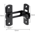 thumbnail image 2 of ORUYROP 90 Degree Locking Privacy Lock Sliding barn Door Latch Right Angle Door Clasp cam Lock (2 Large Black), 2 of 3