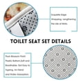 thumbnail image 3 of MesaSe Ensemble de Rideau de Douche 4 Pcs avec Tapis Antidérapant, Couvercle de Toilette et Tapis de Bain, Noël à la Ferme, Carreaux Buffalo Rouges et Noirs, Camion, Vache Laitière, Rideau de Douche Durable pour Salle de Bain, 3 of 8