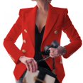 thumbnail image 2 of MesaSe Womens Casual Pocketed Office Blazers Draped Open Front Cardigans Jacket Work Suit Red, 2 of 5
