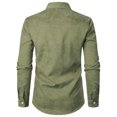 thumbnail image 3 of Penkiiy Chemise Habillée Décontractée pour Homme Coupe Ajustée Chemise Boutonnée Col à Carreaux Chemises Infroissables S Vert Armée, 3 of 6