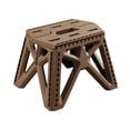 thumbnail image 4 of Foldable Step Stool Adults Kids Stepping Stool Furniture with Carry Handle Stool Brown, 4 of 9