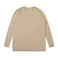 thumbnail image 1 of BADHUB Men's Long Sleeve Shirts Big & Tall Crew Neck Cotton Essential Pullover Athletic Performance Split Hem Sweatshirt Soft Causal Loose Top Spring Fall Deals L-5XL, 1 of 2