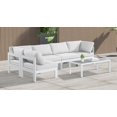 thumbnail image 3 of Meridian Furniture Nizuc White Outdoor Patio Modular Sectional, 3 of 12