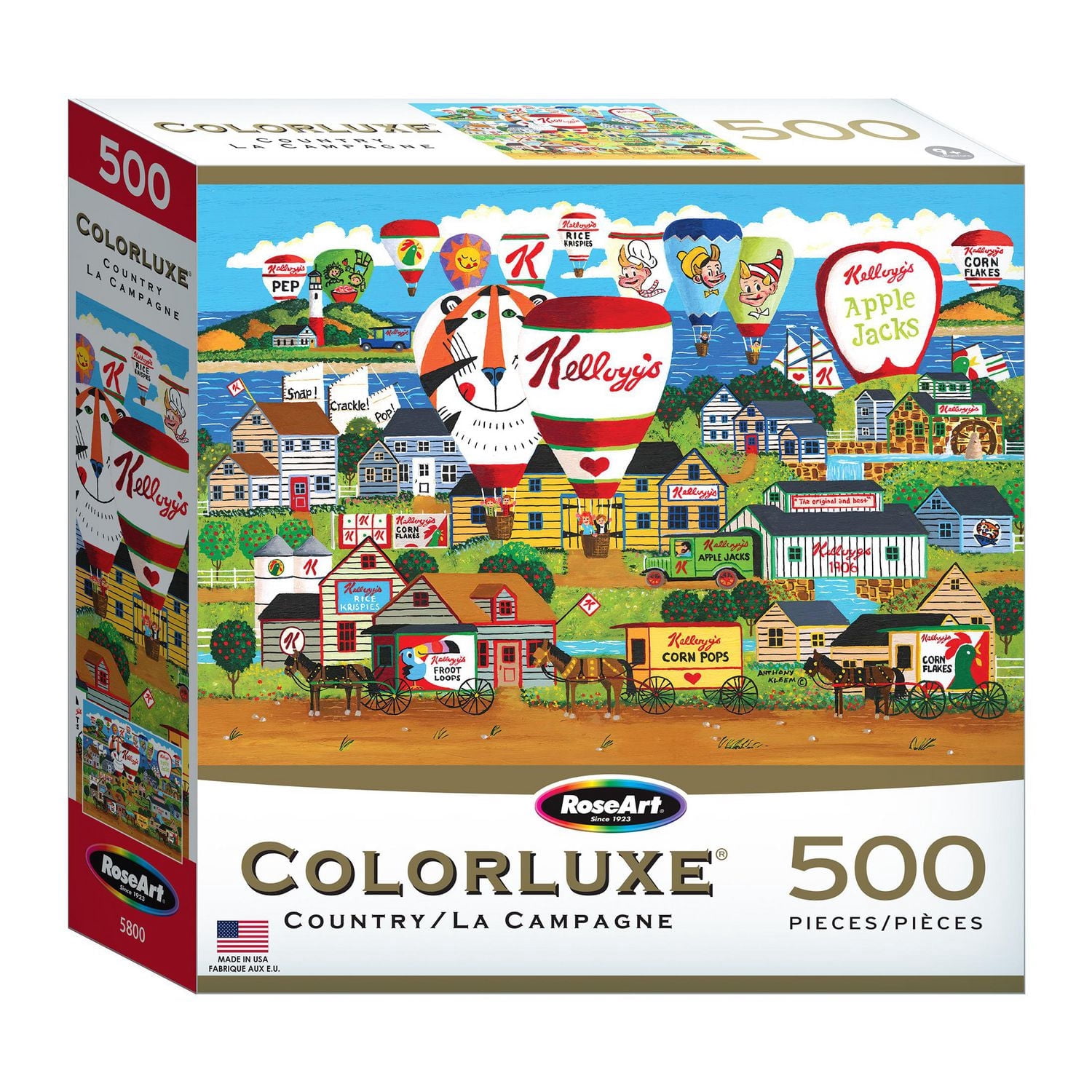 RoseArt - Colorluxe 500 pièces - Célébration de la montgolfière - Puzzle emboîtable pour adulte