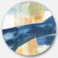 thumbnail image 1 of Designart 'Indigo Panel III' Geometric Metal Circle Wall Art, 1 of 3