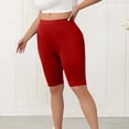 thumbnail image 2 of Women Plus Size Biker Shorts Gym Workout Running Yoga Athletic Shorts, 2 of 7