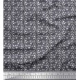 thumbnail image 1 of Soimoi Rayon Crepe Fabric Leaves & Floral Block Fabric Prints by Yard 46 Inch Wide, 1 of 4