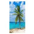 thumbnail image 2 of Palm Tree Print Microfiber Beach Towel, 30x60 Inch Quick-Dry Sandproof Towel for Summer, 2 of 5