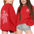 thumbnail image 2 of AJIWYH Chandails pour Filles Mode Fille Décontractée Imprimé Chandail à Capuchon à Manches Longues Haut Chandails pour Filles Rouge Melon D\'eau, 2-3 Ans, 2 of 4