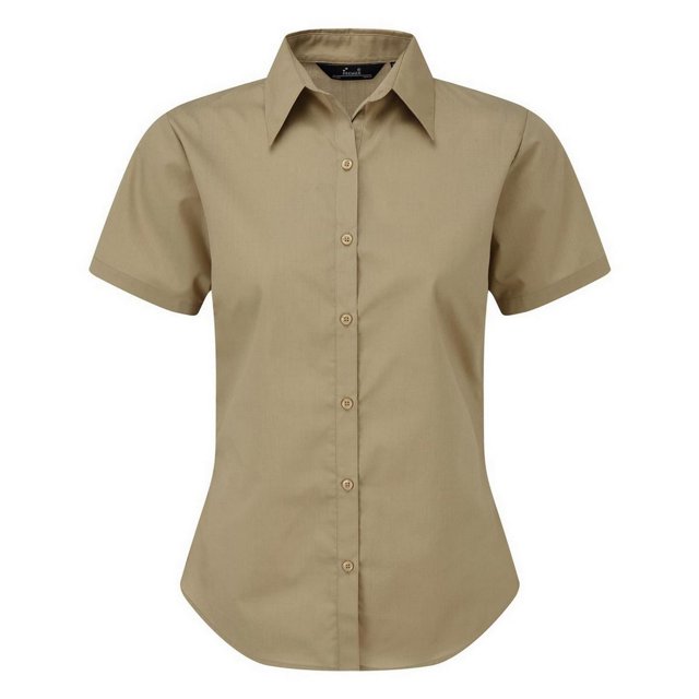 Premier Blouse en Popeline à Manches Courtes / Chemise de Travail Unie