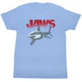 thumbnail image 1 of Jaws Half Tone Light Blue Heather Adult T-Shirt, 1 of 1