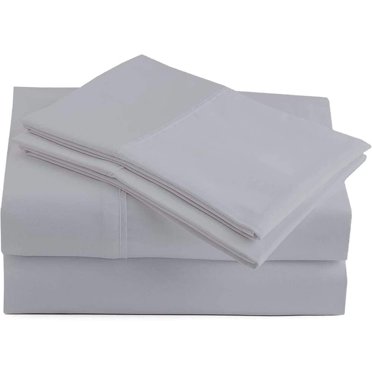 400 Thread Count 4 Piece Quality Sheet Set Deep Pocket 18 Inch 100% Egyptian Cotton Solid Pattern with 2 Side Pockets