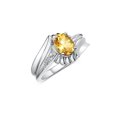 thumbnail image 3 of RYLOS Rings for Women Sterling Silver Swirl Z Ring 7X5MM Oval Gemstone &  Diamond Rings November Citrine Jewelry Size 8, 3 of 7