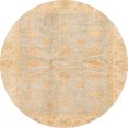 thumbnail image 1 of Ahgly Company Indoor Round Abstract Brown Gold Oriental Area Rugs, 8' Round, 1 of 6