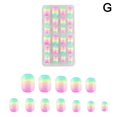 thumbnail image 1 of Kids Childrens Girl Fake Stick Press Nails False On Cover D0C2, 1 of 9