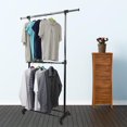 thumbnail image 2 of 2 Tier Expandable Garment Rack, Black, 2 of 5