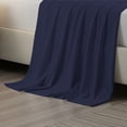 thumbnail image 2 of 100% Cotton Percale Single Flat Bedsheet Cool & Crisp Full Navy by Color Sense, 2 of 13