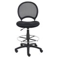 thumbnail image 4 of Boss Office Products Chaise de Dessin en Tissu à Dossier en Maille avec Anneau Repose-Pieds, Noire, 4 of 7